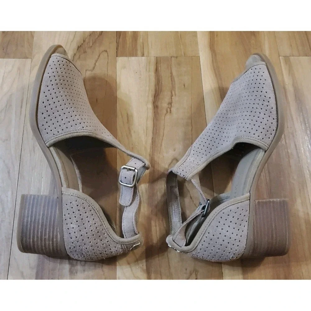 Koolaburra By‎ UGG Ashlyn Suede Heeled Sandals Shoes Womens Size 9 Taupe
